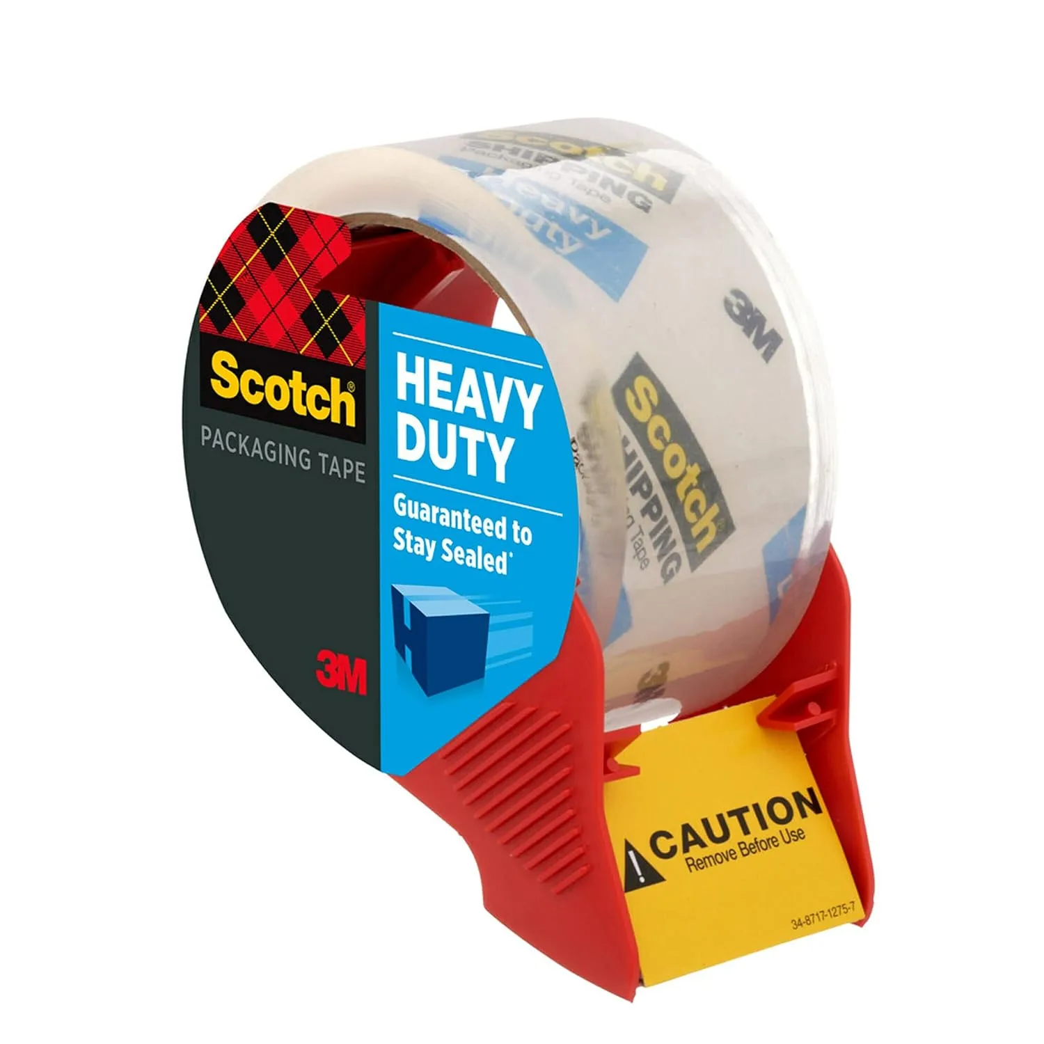 Scotch Heavy Duty Packaging Tape, 1.88 in x 54.6 yd, 4 Rolls with Dispensers (3850-4RD)