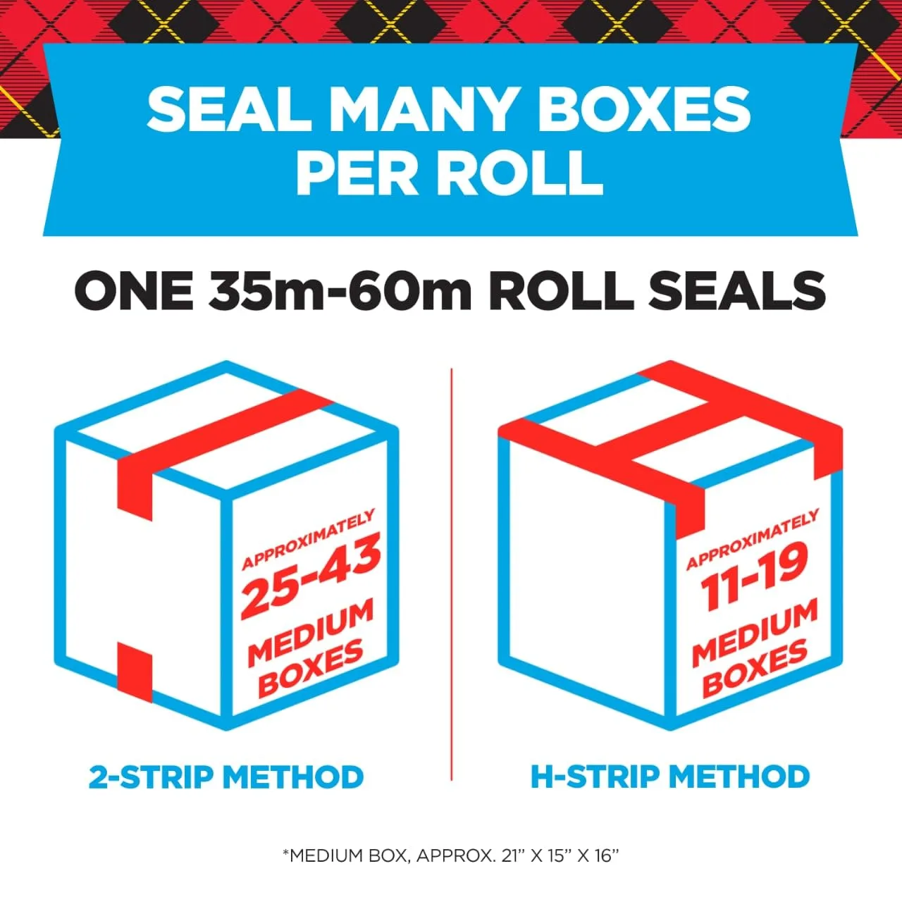 Scotch Heavy Duty Packaging Tape, 1.88 in x 54.6 yd, 4 Rolls with Dispensers (3850-4RD)