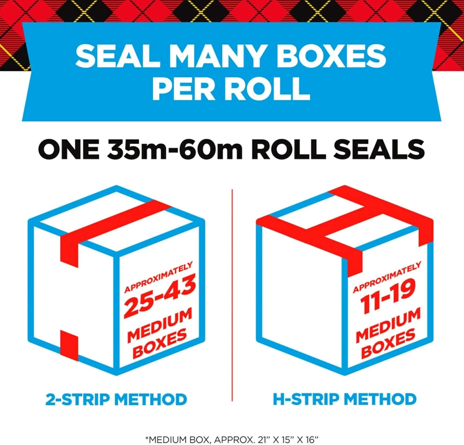 Scotch® Heavy-Duty Shipping Packing Tape, 1 7/8" x 43 7/10 Yd., Pack of 6