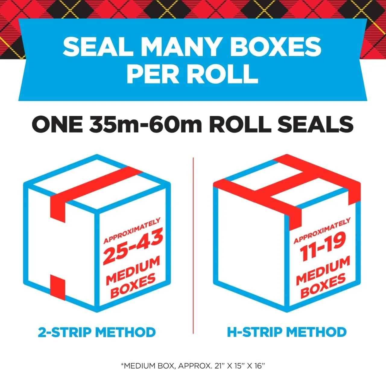 Scotch Heavy Duty Shipping Packaging Tape, 1 Dispensered Roll, 1.88 x 38.2 yd, Great for Packing, Shipping & Moving