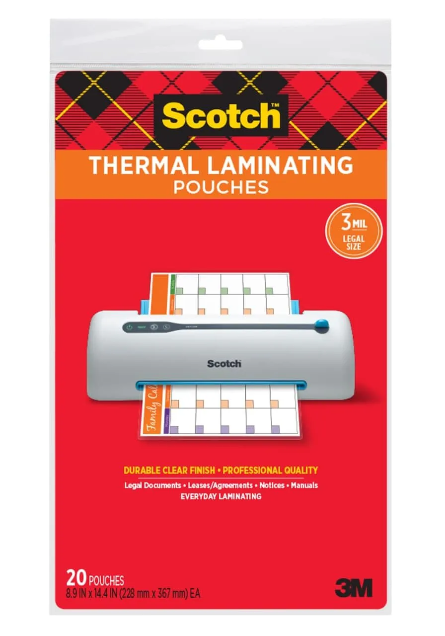 SCOTCH Thermal Laminating Pouches