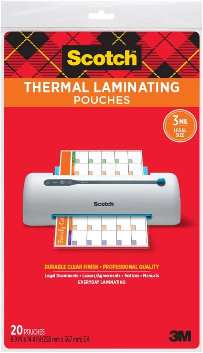 SCOTCH Thermal Laminating Pouches