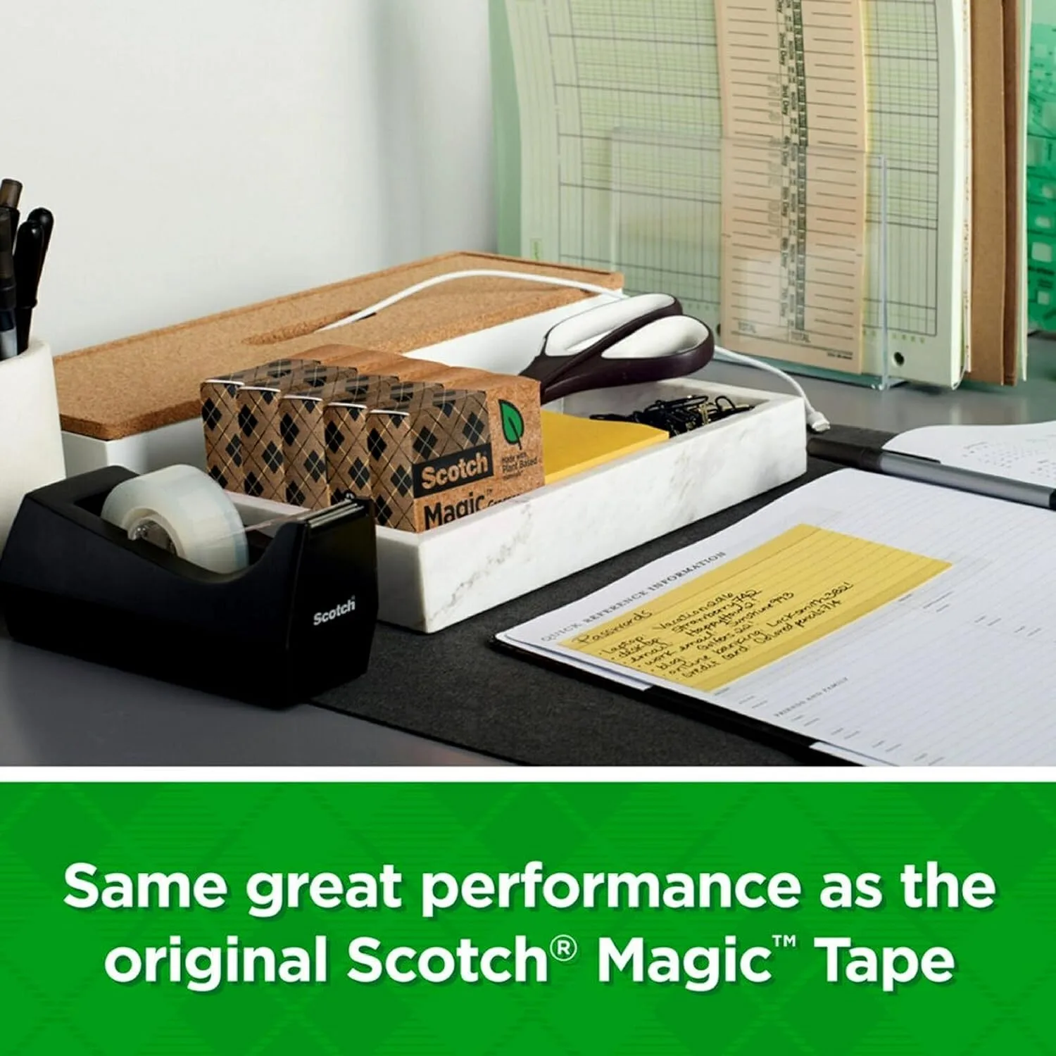 Scotch Magic Greener Tape, Invisible, 0.75 in x 900 in, 12 Rolls