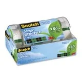 Scotch Magic Greener Tape with Dispenser, Clear, 3/4 in x 50 ft, 6 Rolls (6123)