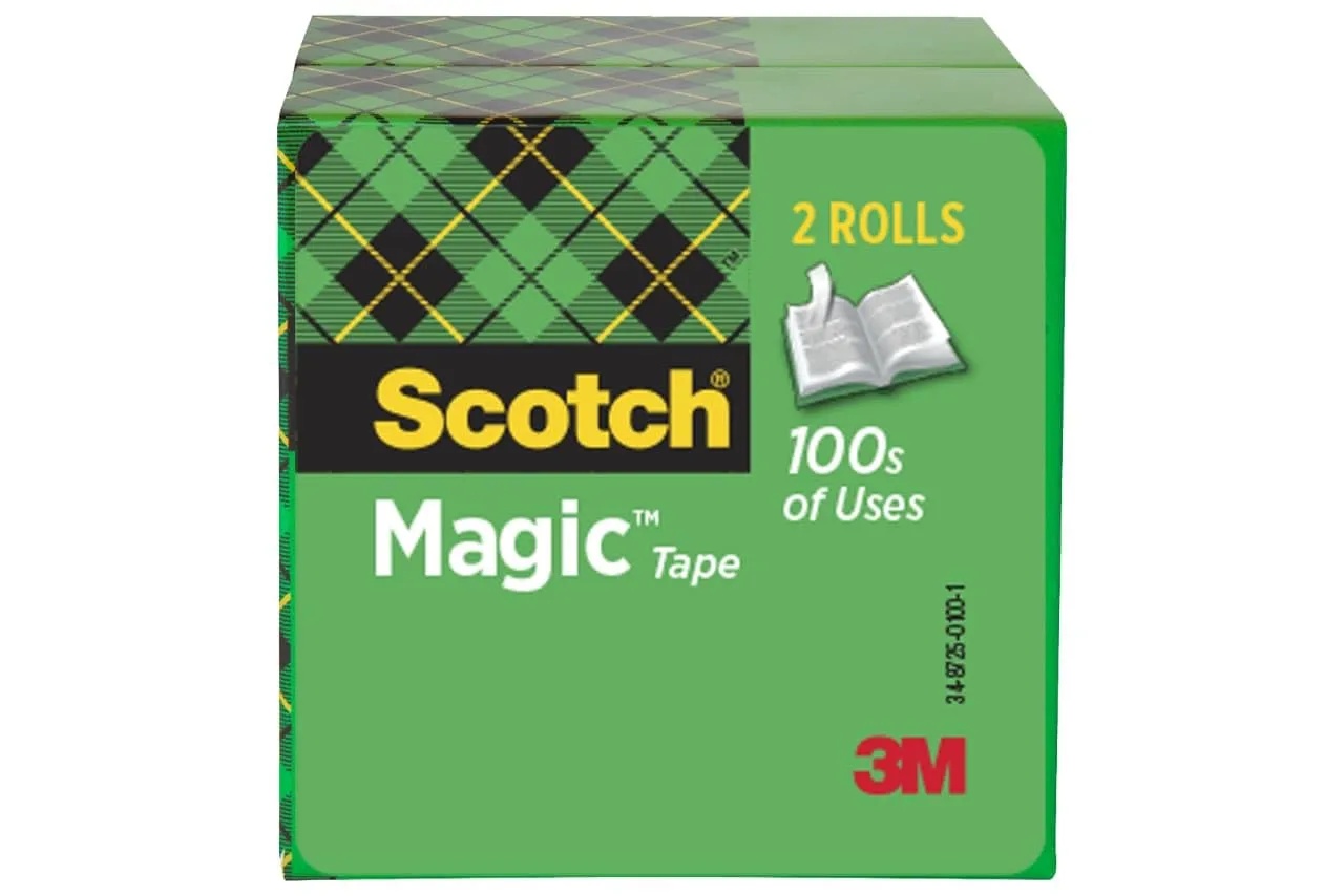 Scotch Magic Invisible Tape Refills, Matte-Finish 3/4 in x 2592 in (72 yd) - Pack of 2