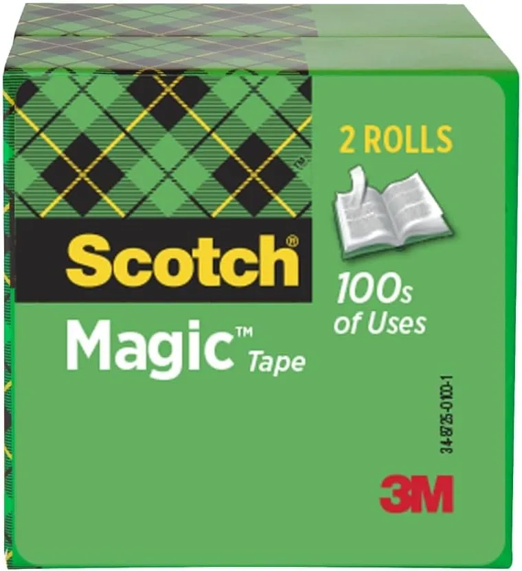 Scotch Magic Invisible Tape Refills, Matte-Finish 3/4 in x 2592 in (72 yd) - Pack of 2