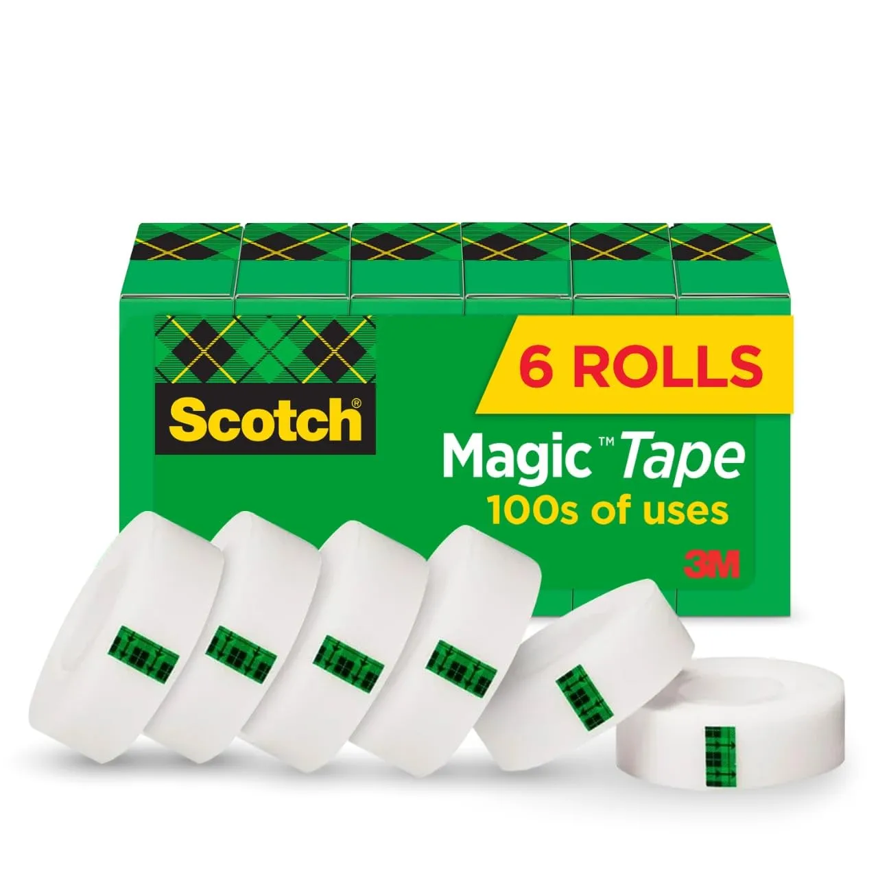 SCOTCH Magic Tape, Invisible Matte-Finish Transparent Tape Rolls