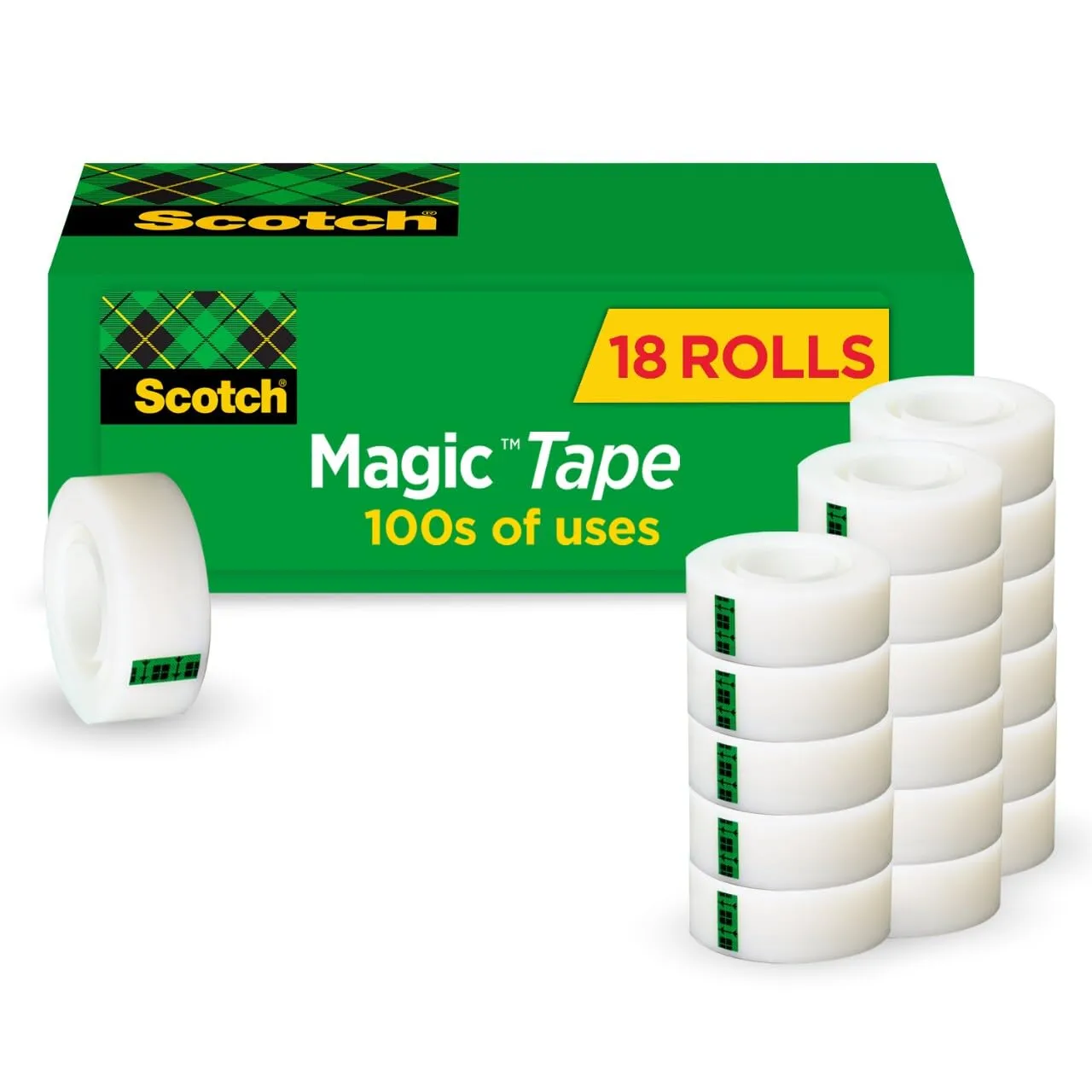 SCOTCH Magic Tape, Invisible Matte-Finish Transparent Tape Rolls