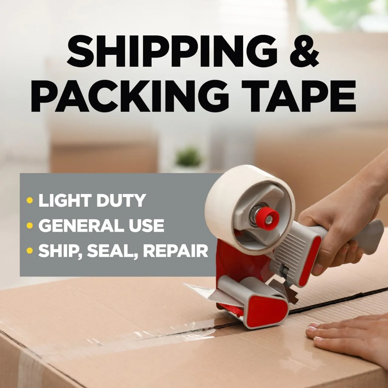 Scotch Shipping Packaging Tape, 1.88" x 54.6 yd, 6 Rolls (3350-6)