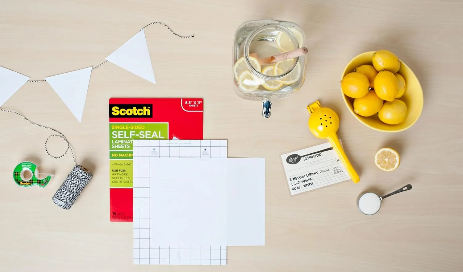 Scotch Self-Seal Single-Sided Laminating Sheets, Letter Size 9 in x 12 in, 10-Pack