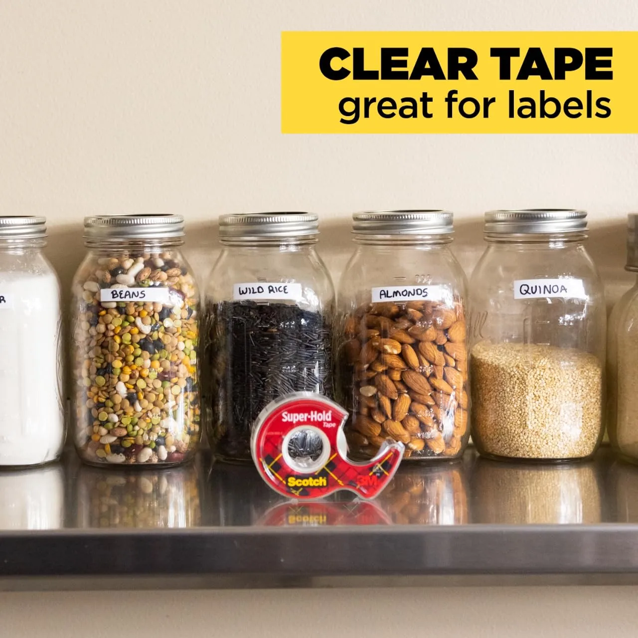 Scotch Super-Hold Tape, Transparent Finish, 50% More Adhesive, Trusted Favorite, 3/4 x 650 Inches