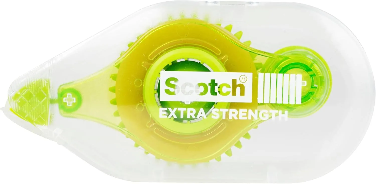 Scotch Adhesive Dot Roller, .31 in x 49 ft, Transparent Dispenser (6055)