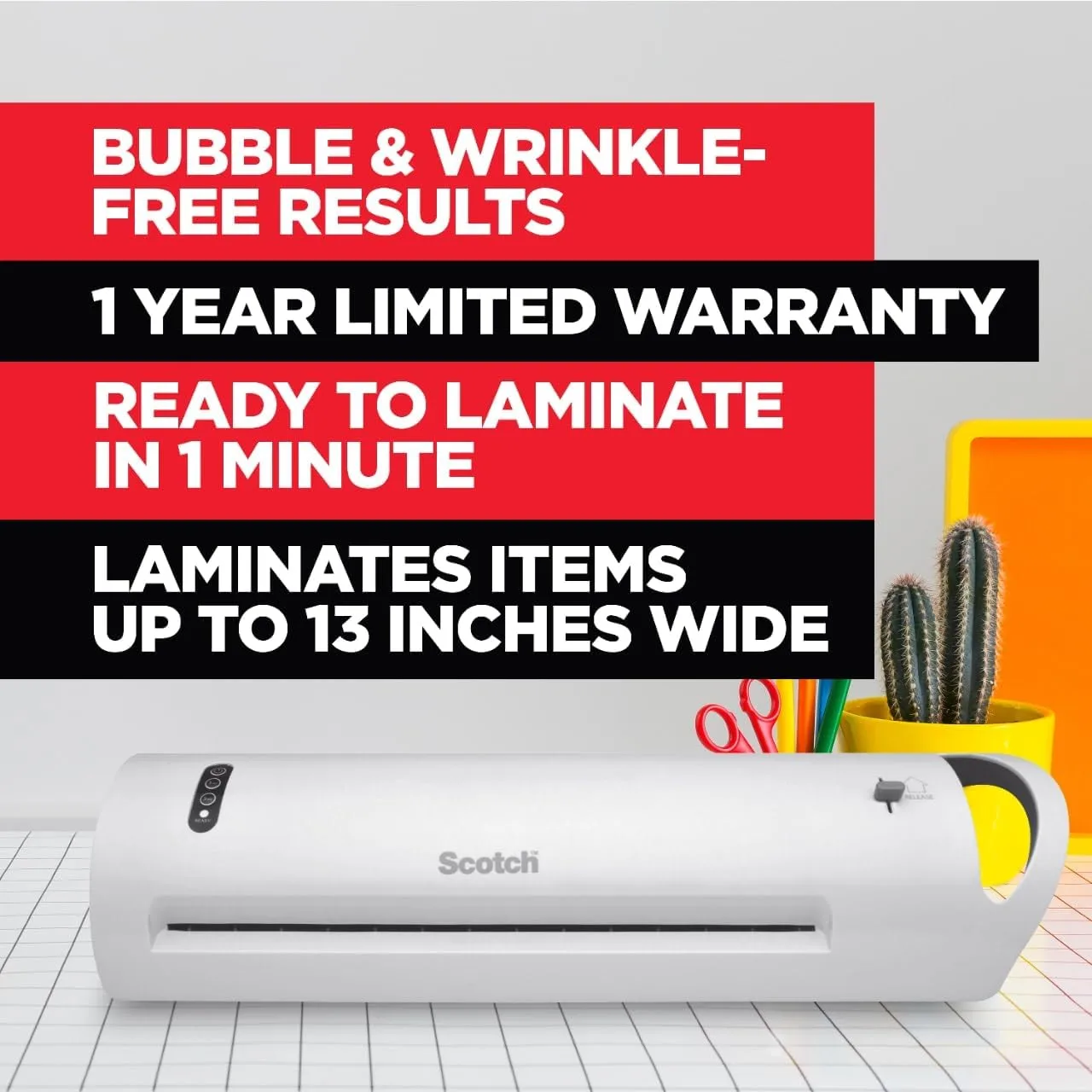 Scotch Thermal Laminator with 20 Letter Size Pouches, Ideal for Teachers, Small Offices, or Home (TL1302XVP)