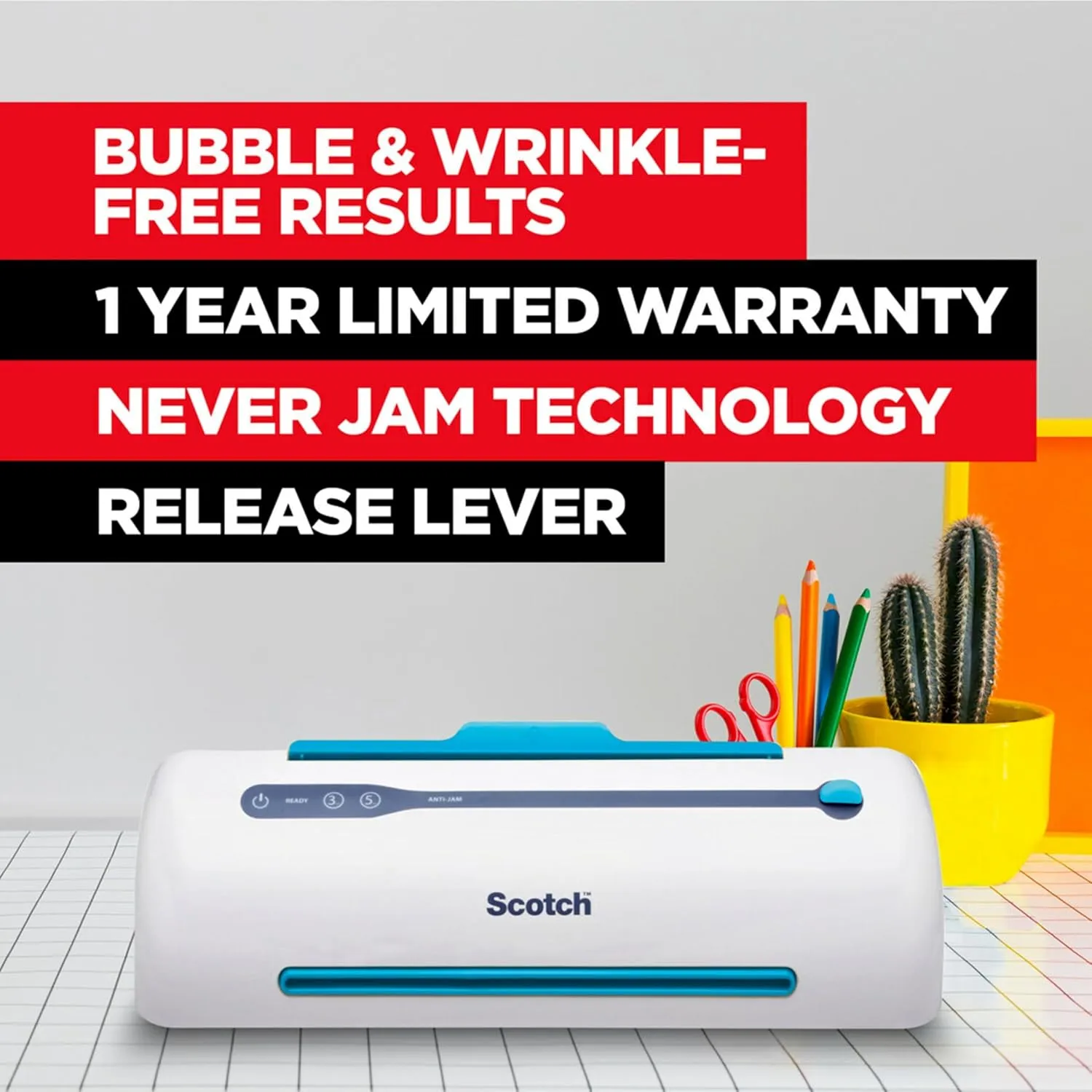Scotch PRO TL906 Thermal Laminator, Never Jam, 9-inch