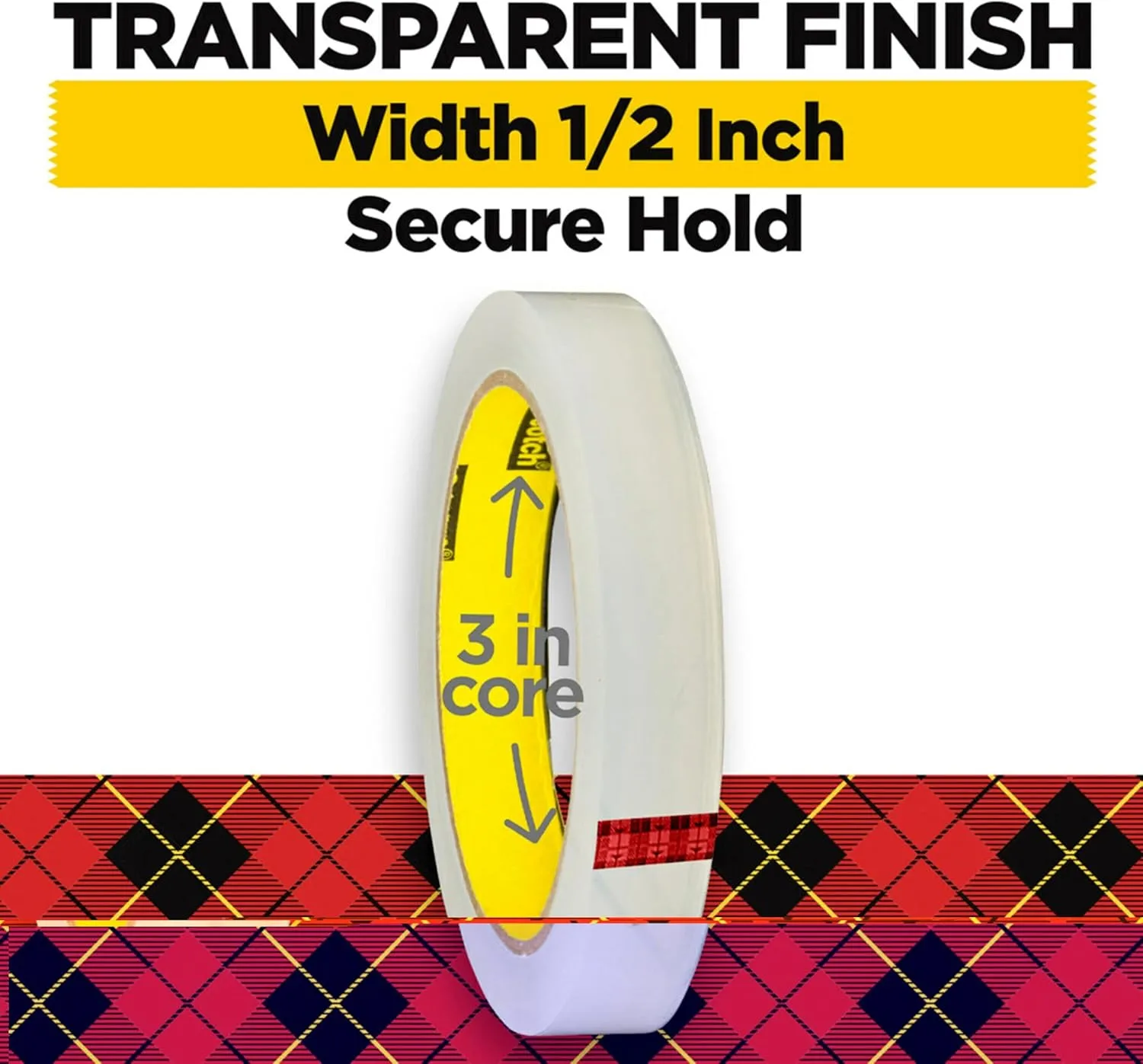 Scotch Transparent Tape, 2 Rolls, 1/2 x 2592 Inches, Classic Glossy-Finish, Boxed
