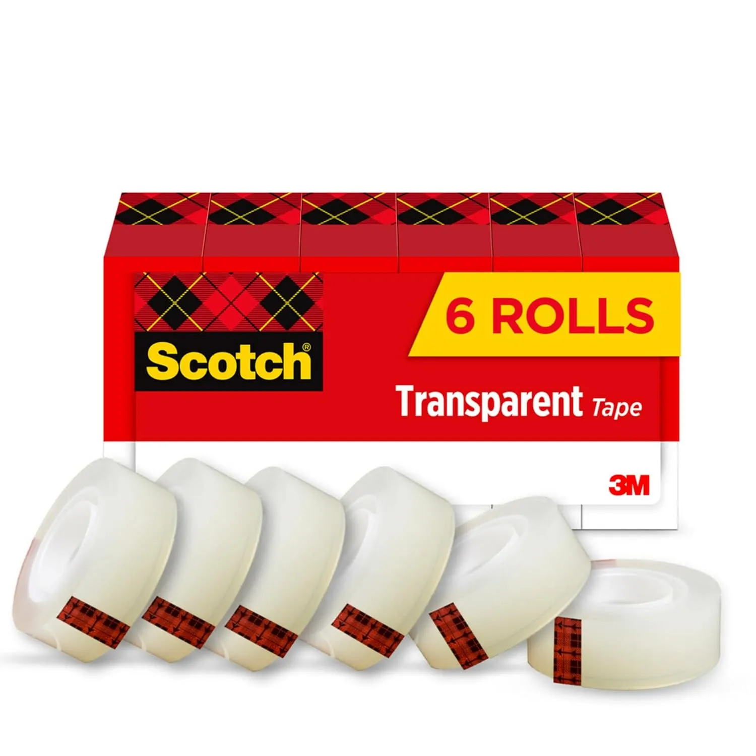 SCOTCH Transparent Tape, 3/4 in x 1000 in, Clear