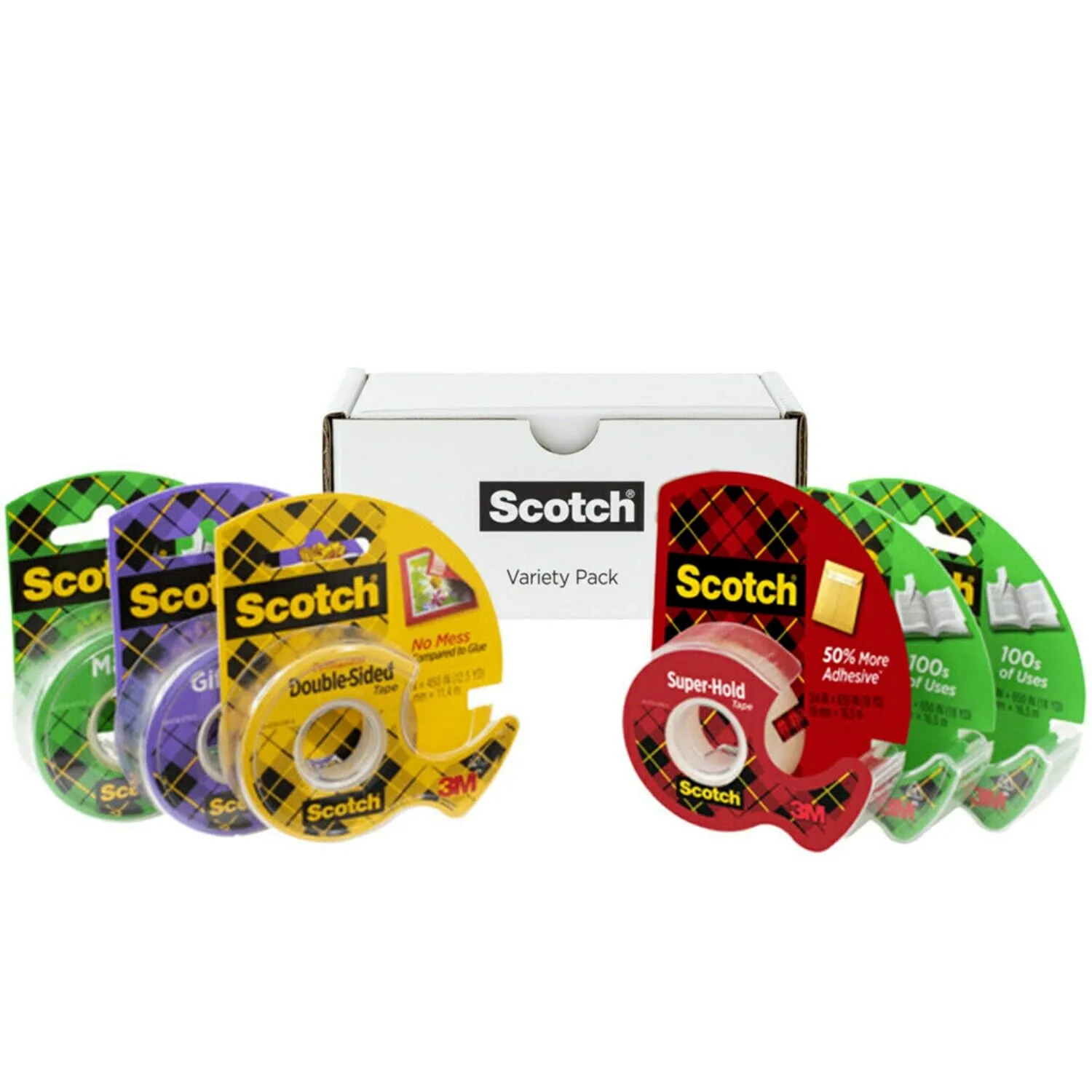 Scotch Gift-Wrap Bundle Variety Pack Tape, 6 Rolls and American Greetings Harry Potter Wrapping Paper Set with Gridlines, 3 Rolls, 30 in. x 14 ft. Tape + Wrapping Paper