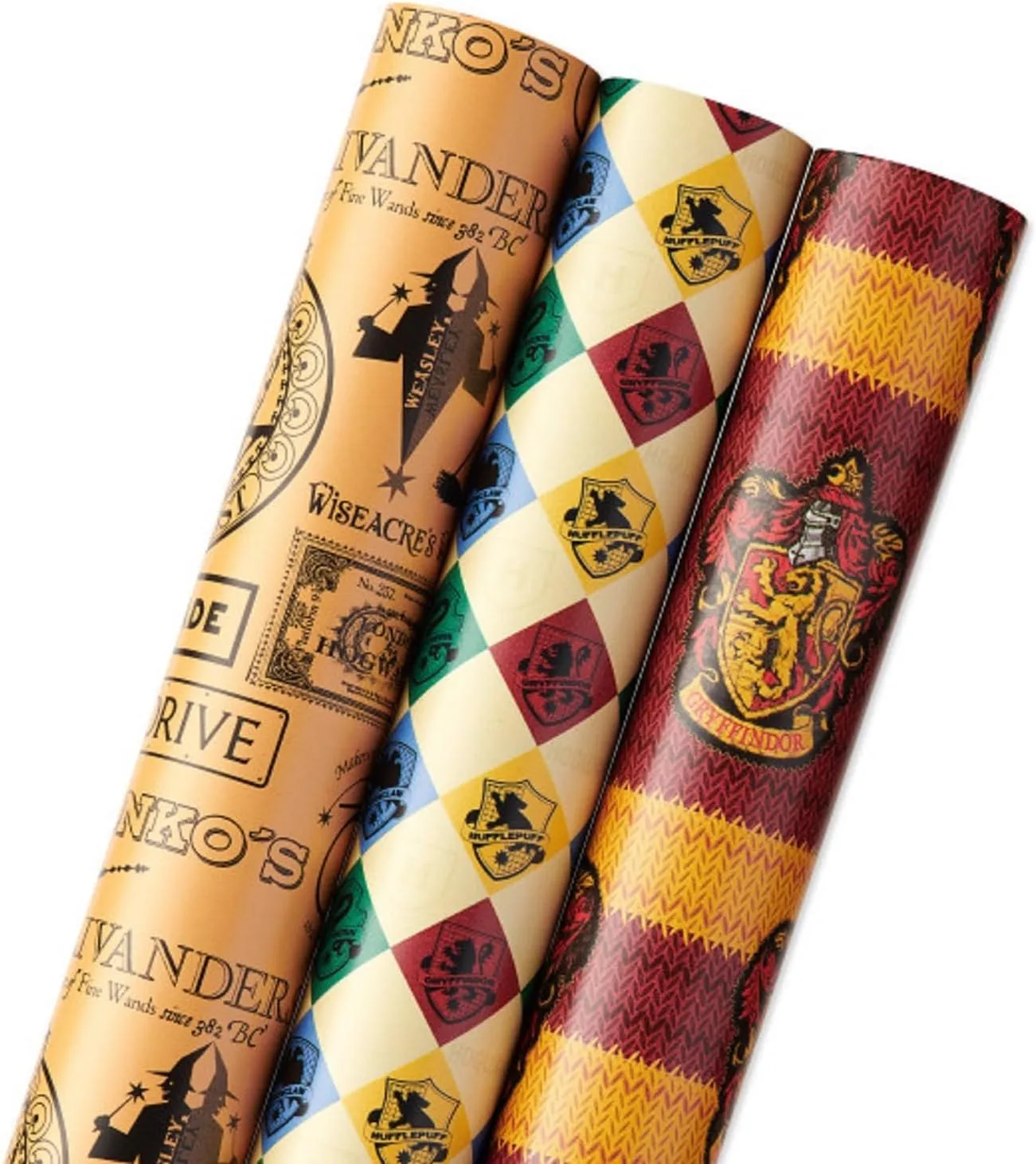 Scotch Gift-Wrap Bundle Variety Pack Tape, 6 Rolls and American Greetings Harry Potter Wrapping Paper Set with Gridlines, 3 Rolls, 30 in. x 14 ft. Tape + Wrapping Paper