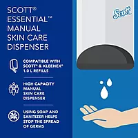 Scott® Essential™ High Capacity Manual Skin Care Dispenser (92144), White, 1.0 L capacity, 4.85" x 8.36" x 5.43" (Qty 1)