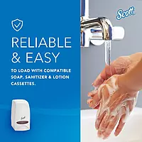 Scott® Essential™ High Capacity Manual Skin Care Dispenser (92144), White, 1.0 L capacity, 4.85" x 8.36" x 5.43" (Qty 1)