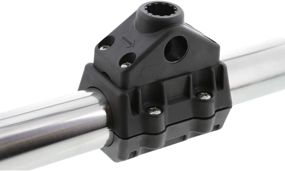 Scotty #0320 Rail Mount Adaptor 2-Inch Round, Black