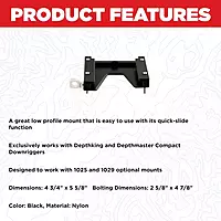 Scotty #1010 Mounting Bracket for Model 1050 & 1060 Scotty Downriggers