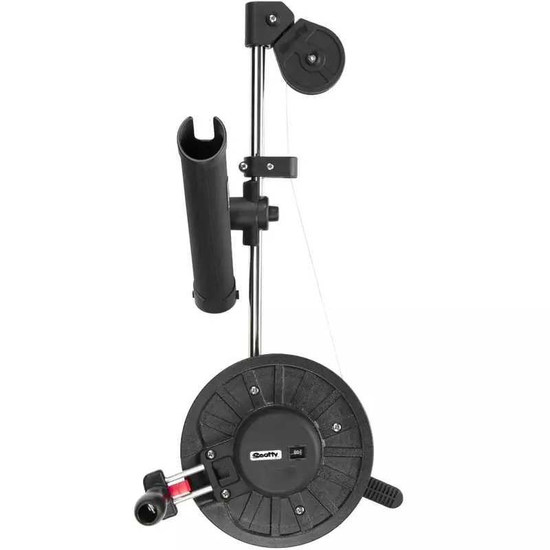 Scotty #1060 Depthking Manual Downrigger, Display Packed w/ Rod Holder, BLACK, Medium