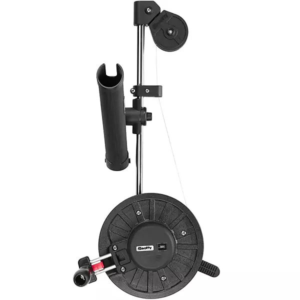 Scotty #1060 Depthking Manual Downrigger, Display Packed w/ Rod Holder, BLACK, Medium
