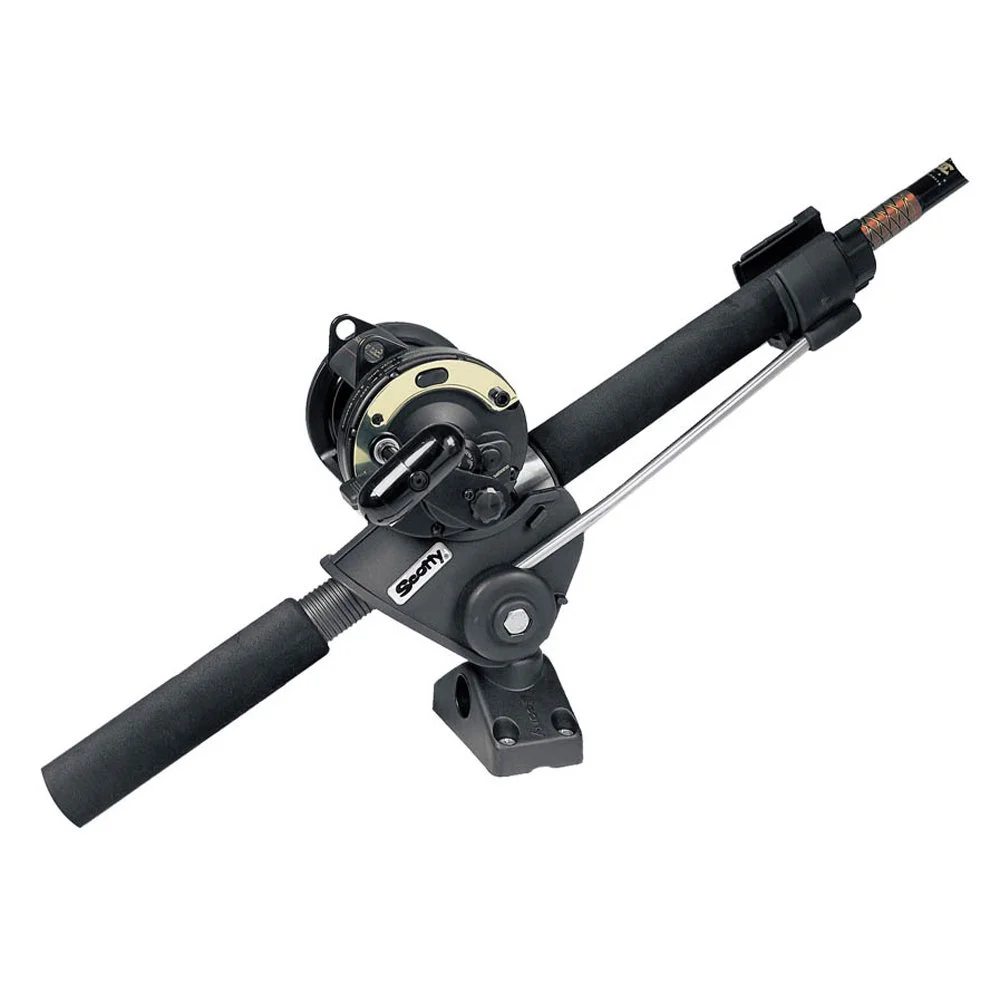 Scotty #240 Striker Rod Holder with 240 Side Deck Mount, Black, Small