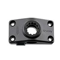 Scotty #241L-BK Locking Side Deck Mounting Bracket, Black, Small