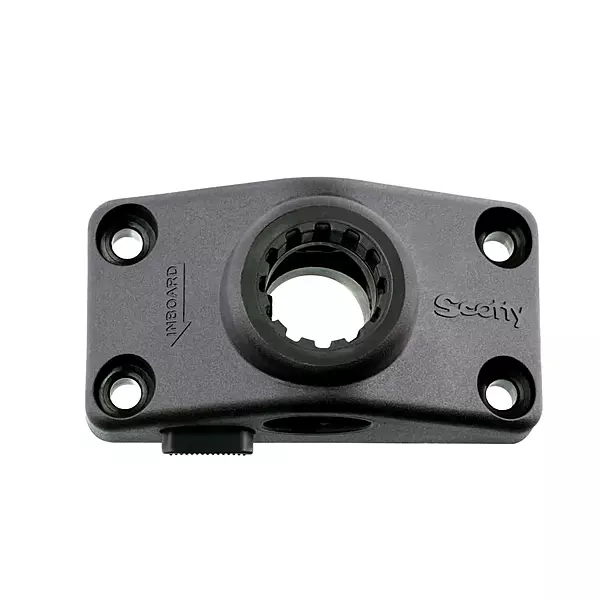 Scotty #241L-BK Locking Side Deck Mounting Bracket, Black, Small