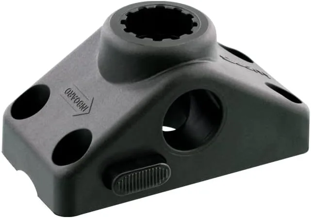 Scotty #241L-BK Locking Side Deck Mounting Bracket, Black, Small