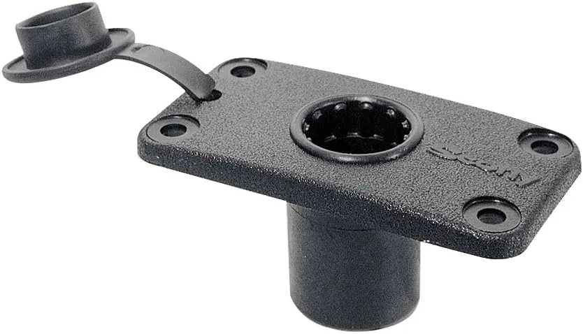 Scotty #0244-BK Flush Deck Mount with Rain Cap One Size