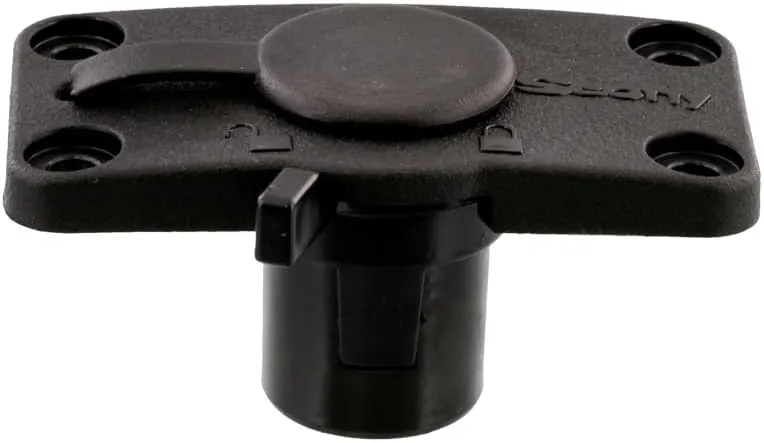 Scotty 244L-BK Locking Flush Deck Mount w/ Rain Cap (Black)
