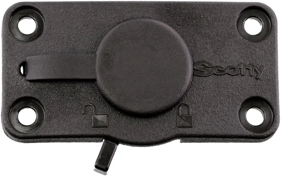 Scotty 244L-BK Locking Flush Deck Mount w/ Rain Cap (Black)