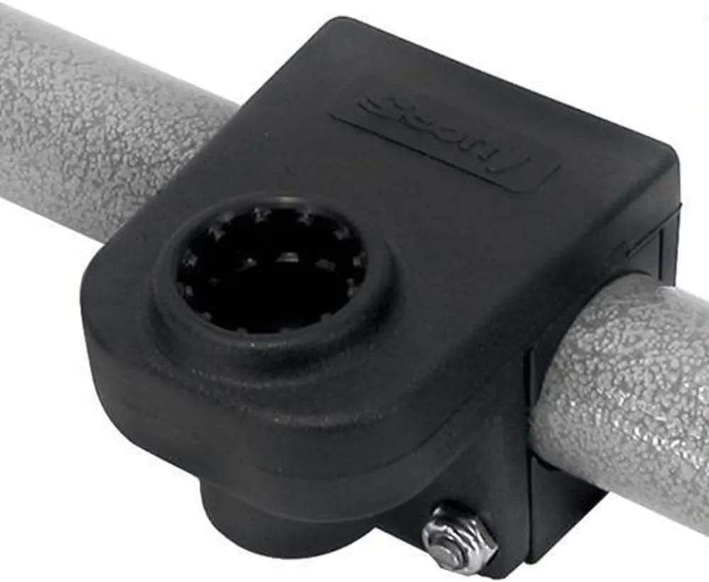 Scotty #245-BK Rail Mounting Adapter, 1-1/4" Square or Round Rail