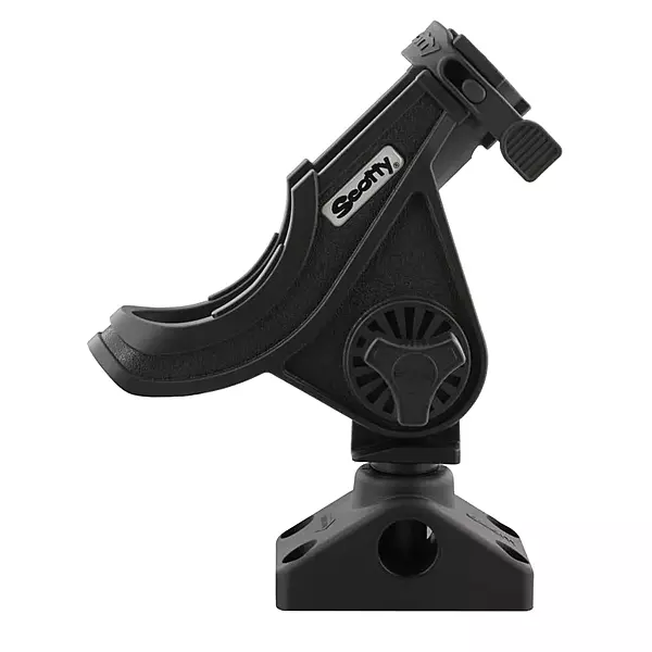 Scotty 280 Bait Caster/Spinning Rod Holder w/241 Deck/Side Mount - Black