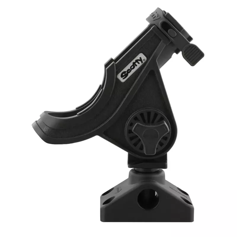 Scotty 280 Bait Caster/Spinning Rod Holder w/241 Deck/Side Mount - Black