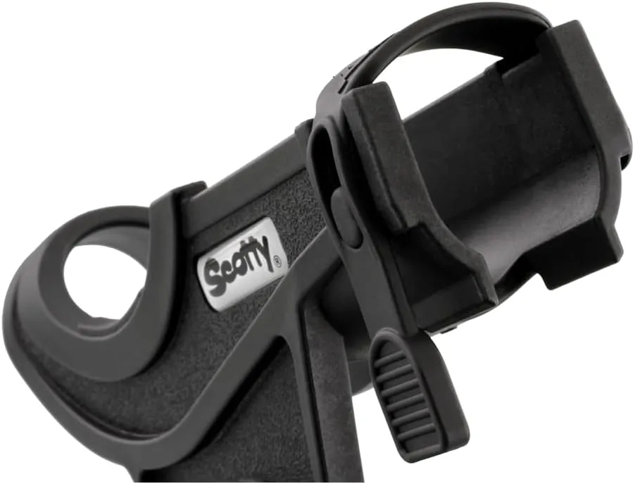 Scotty 280 Bait Caster/Spinning Rod Holder w/241 Deck/Side Mount - Black