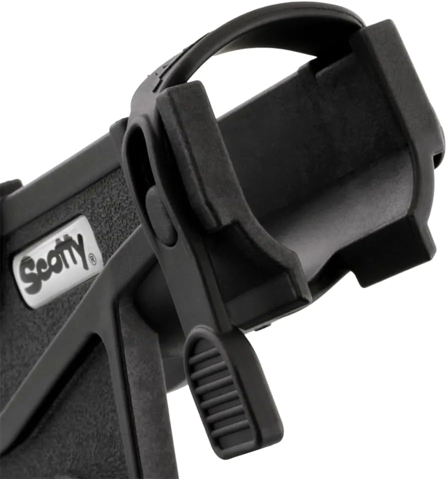 Scotty 280 Bait Caster/Spinning Rod Holder w/241 Deck/Side Mount - Black