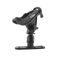 Scotty #282-BK Baitcaster Rod Holder with Gear and Rail (Black)