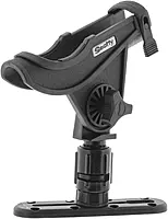Scotty #282-BK Baitcaster Rod Holder with Gear and Rail (Black)