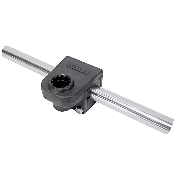 Scotty #287 Round Rail Mount Adapter 7/8", Black, Small