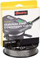 Scotty #1001K Premium Stainless Steel Replacement Downrigger Cable with Kit (300 Feet), Small, black