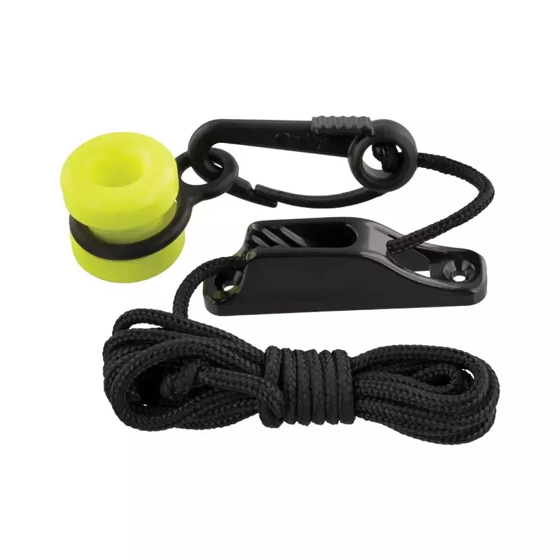 Scotty #3025 Downrigger Weight Retriever w/ Snap, Fairlead Cleat & 78-Inches of Cord , BLACK, Small