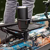 Scotty #311-BK Cup Holder with Rod Holder Post and Bulkhead Black