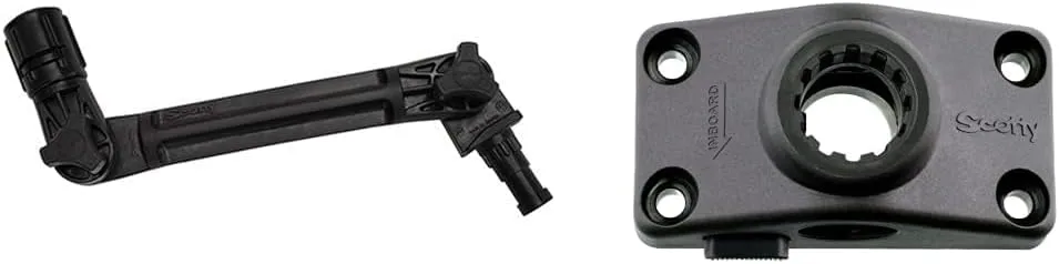 Scotty #429 Extended Gear Head Adapter, Black Gear Head + Mounting Bracket