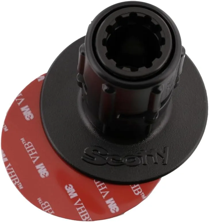Scotty 448 Stick-On Mount w/Gear-Head Adapter - 3" Pad