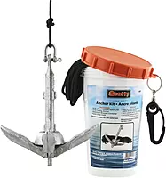 Scotty #797 Anchor Pack w/ 1.5-Pound Anchor Line in Watertight Jar,BLACK,Small