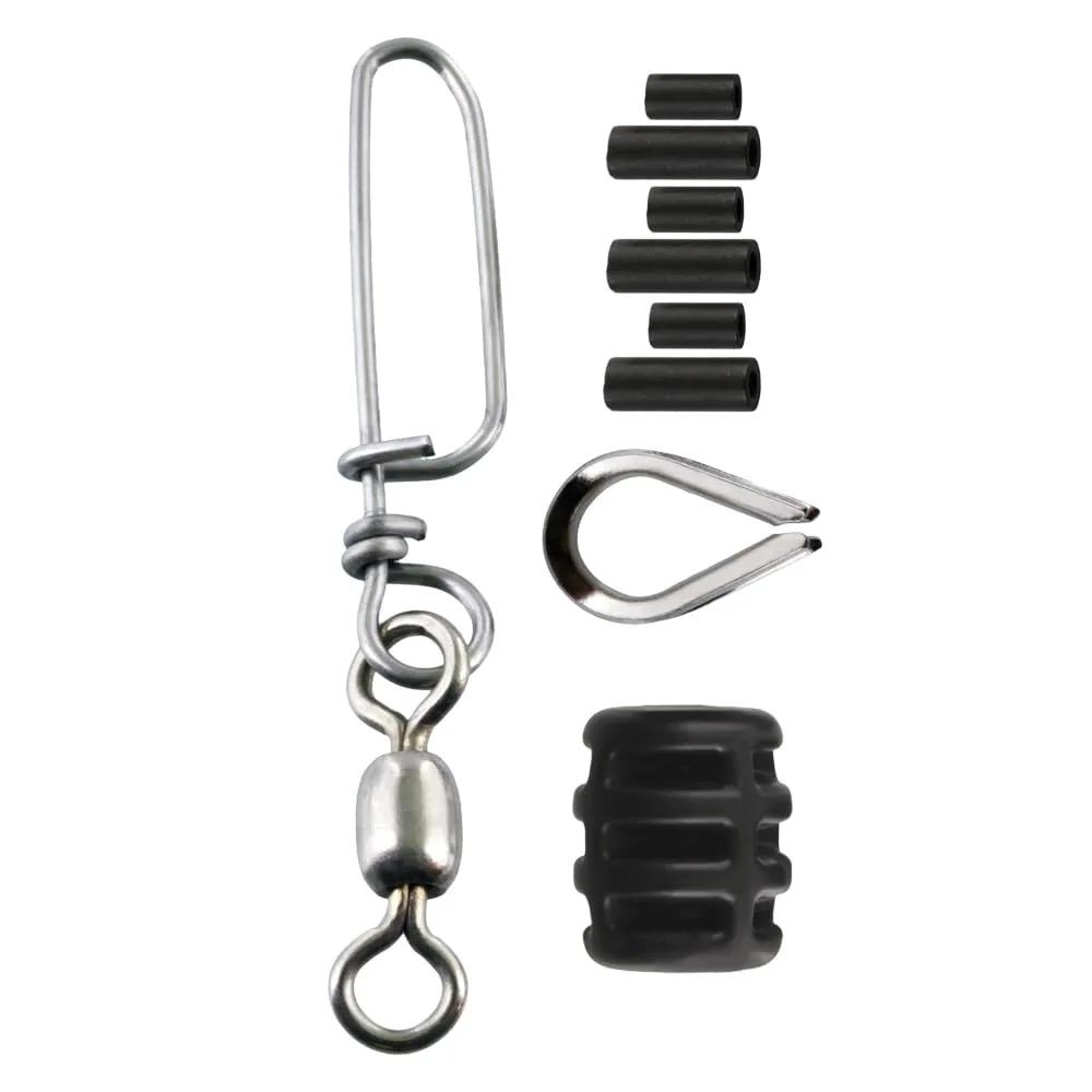 Scotty Mini Snapper Release, 18" Leader with Cable Snap - Small, BLACK